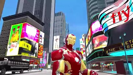 Download Video: Iron Man Drives Disney Pixar Flash Macuin Cars + Nursery Rhymes for Children w- Lightning McQueen