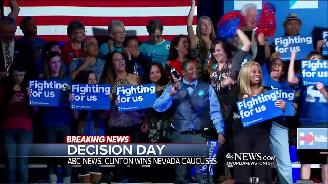 Hillary Clinton Wins the Nevada Caucuses Over Bernie Sanders