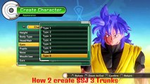 Dragon Ball Xenoverse Character Creation - How To Make Super Saiyan 3 Trunks