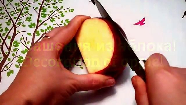 Украшения из яблока! Decoration of apple! Украшения из фруктов! Decoration of fruits! (2)