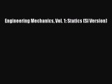 Read Engineering Mechanics Vol. 1: Statics (SI Version) Ebook Online