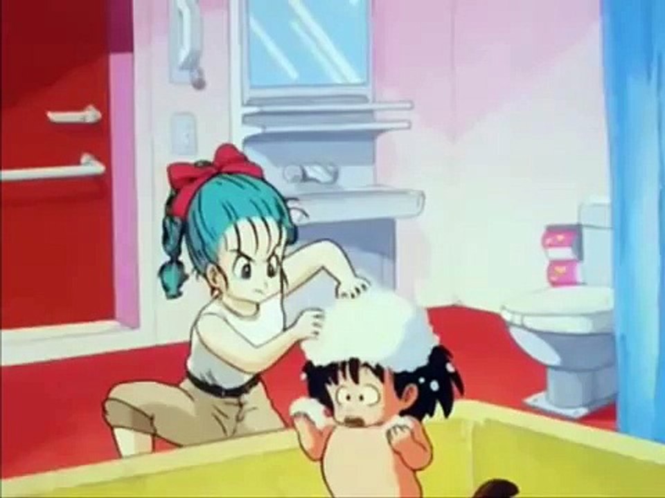 Gokus first bath