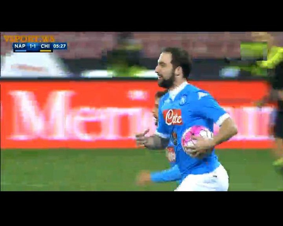Goal Gonzalo Higuain - SSC Napoli 1-1 Chievo Verona (05.03.2016) Serie A