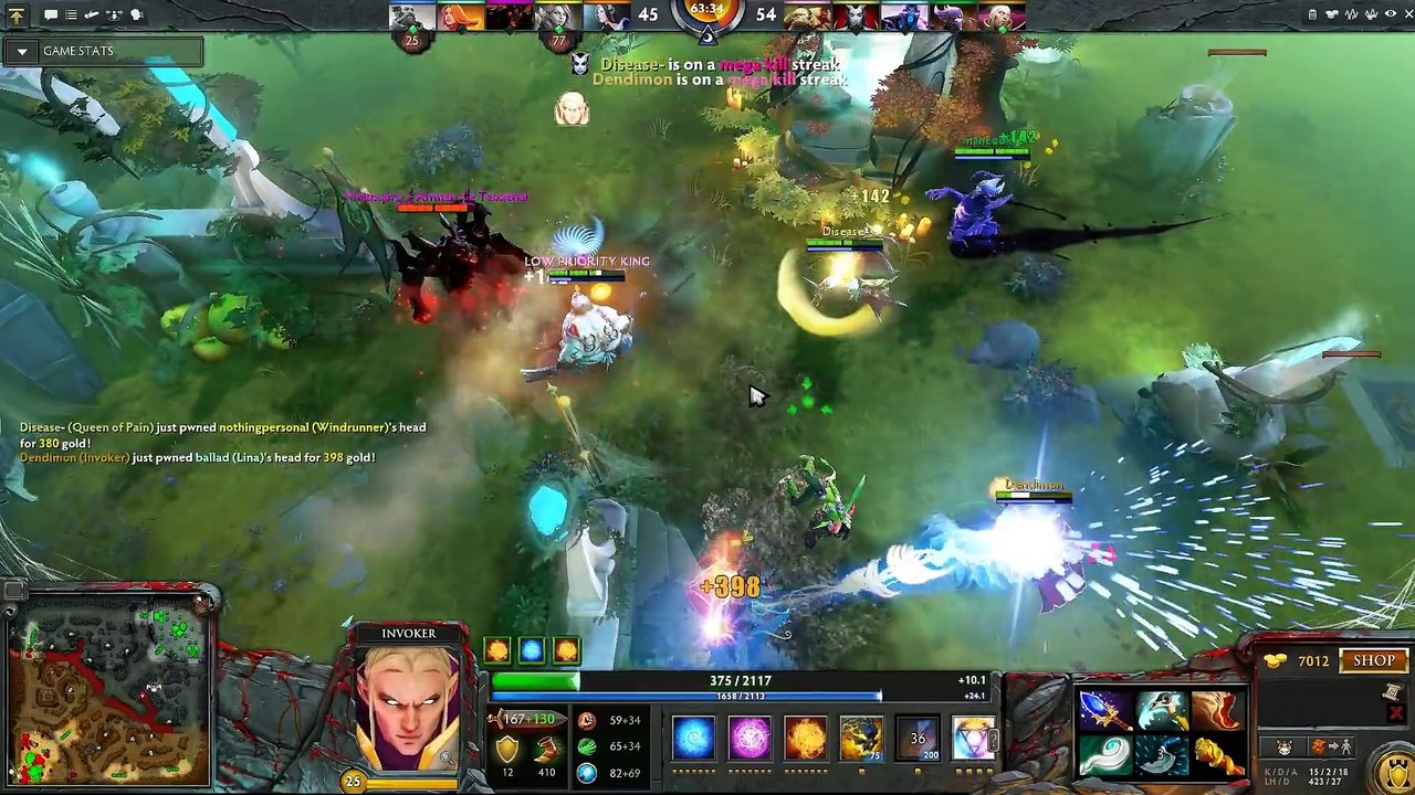 Na Vi Dendi Invoker Dota 2 Pro gameplay