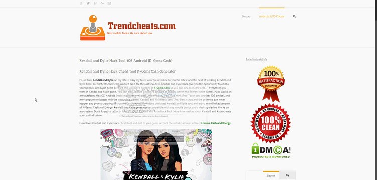 Kendall and Kylie Hack Tool iOS Android Unlimited K-Gems, Cash, Energy