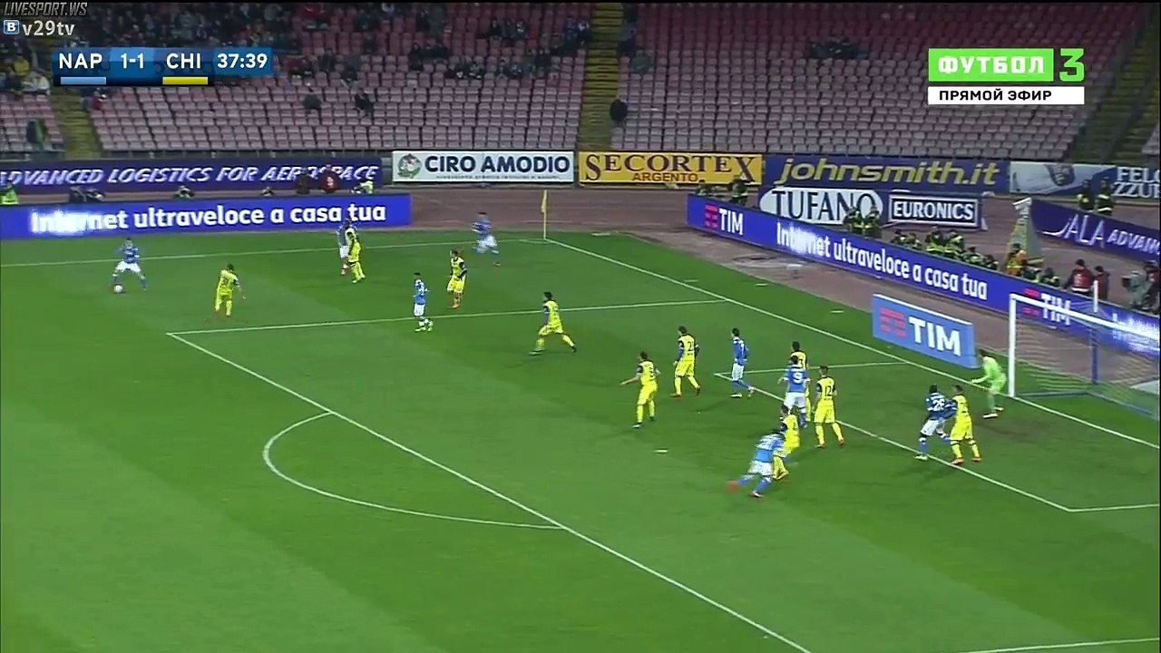 Vlad Chiriches 2:1 HD | Napoli v. Chievo 05.03.2016 HD