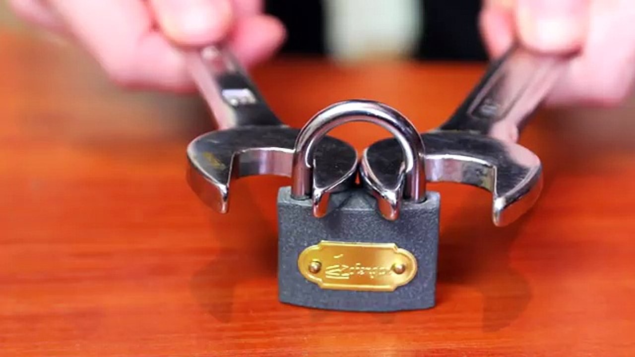 How to open a lock with a nut wrench