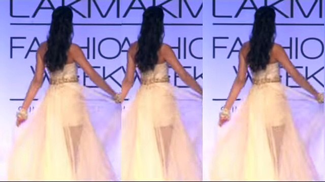 Nargis Fakhri Hot Bouncy Cleavage Exposed On Ramp
