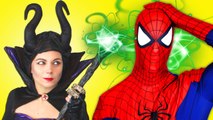 Spiderman, Frozen Elsa & Anna vs Maleficent! Spiderman kidnaps Elsa_ Superhero Fun in Real Life _) (1080p)