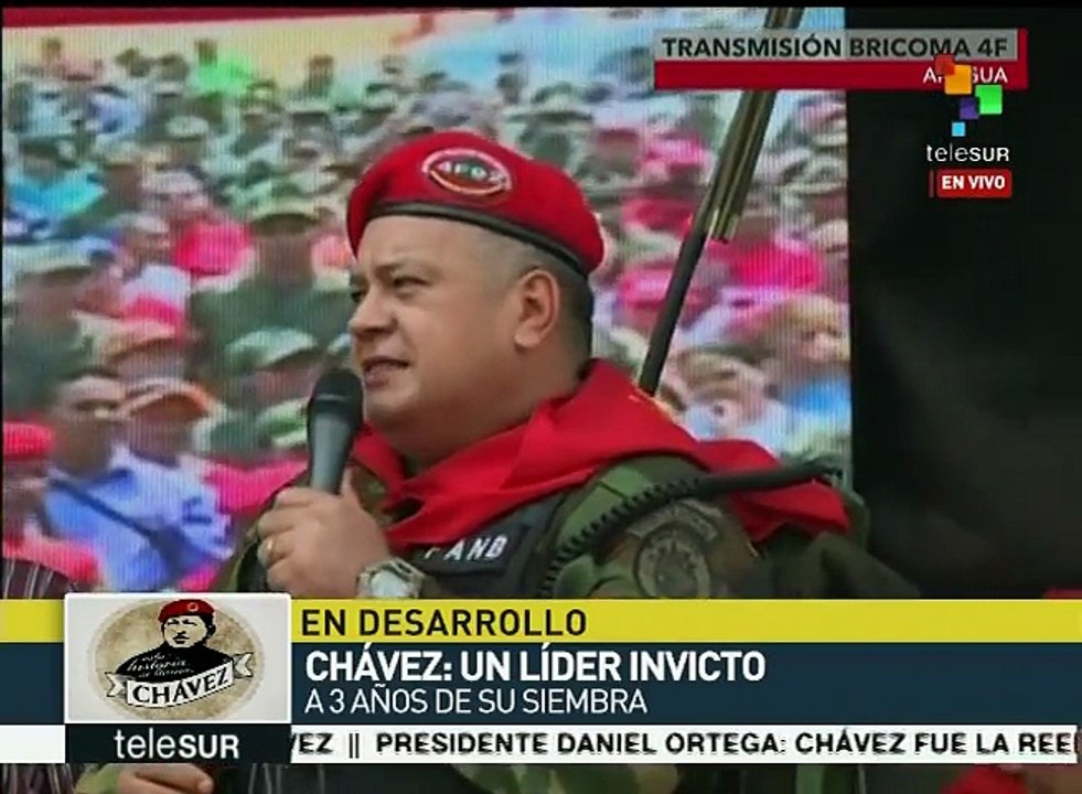 Diosdado Cabello: Hugo Chávez vive en el pueblo venezolano