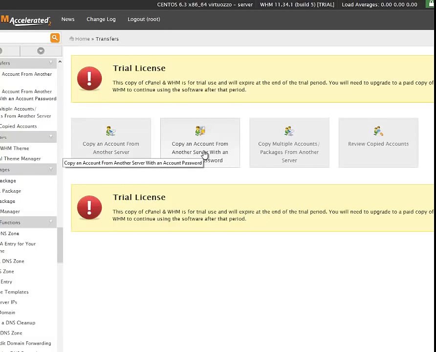 نقل المواقع من سيرفر الي سيرفر عن طريق whm