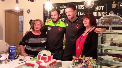 David Mooney and Chris Dagnall visit St Josephs Hospice