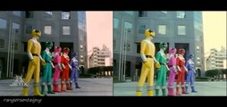 Power Rangers Time Force First Appearance Split Screen (PR and Sentai version)