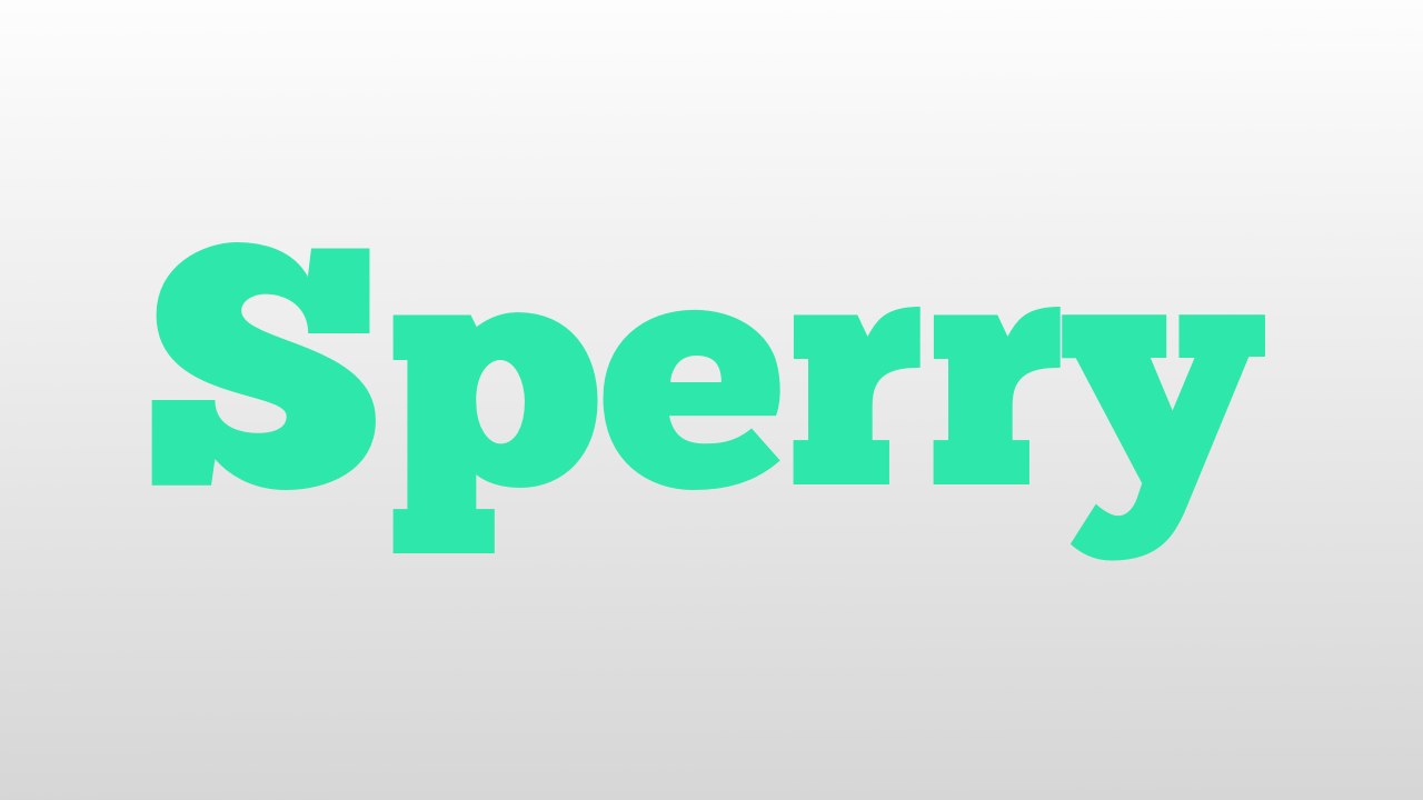 Sperry meaning and pronunciation