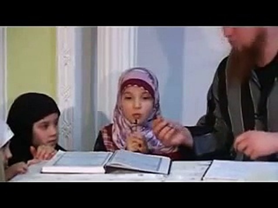 So Cute! Muslim German Girl Recites Quran Ch. 88 .