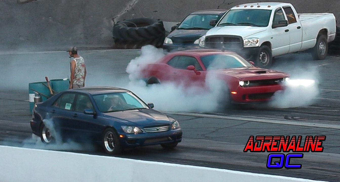 Sanair Dragway AdrenalineQC Drag Racing IS300 Supercharged Hellcat G37 Type R