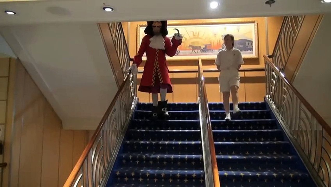 Captain Hook Roaming on the Disney Fantasy, Disney Cruise Line
