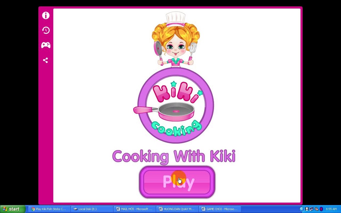 Children learn to do barbecue