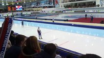 ЧМ по Конькобежному спорту 2016 в Коломне- подготовка к старту Павла Кулижникова 1000м