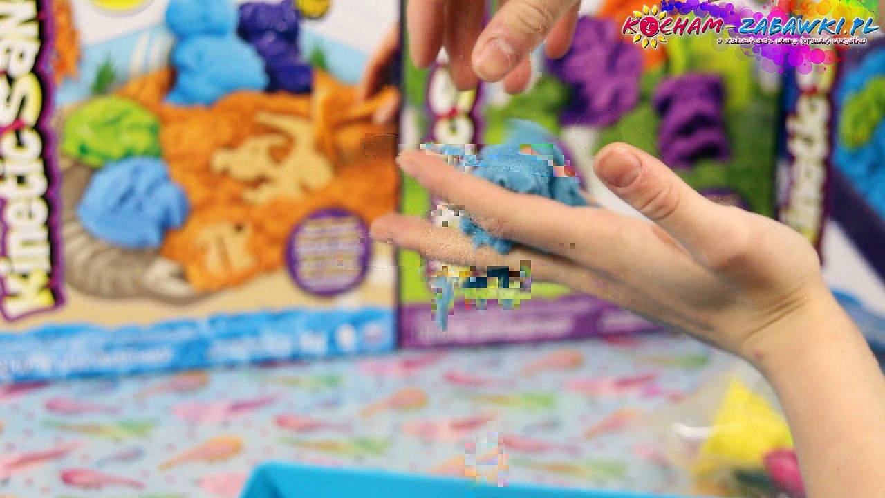 Spin Master - Kinetic Sand / Piasek Kinetyczny - Sandbox & Molds / Podwodny Świat - Niebieski