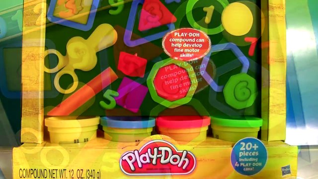 Play Doh Chalkboard Back To School Playset Learn Shapes & Numbers 123 with PlayDough 2015