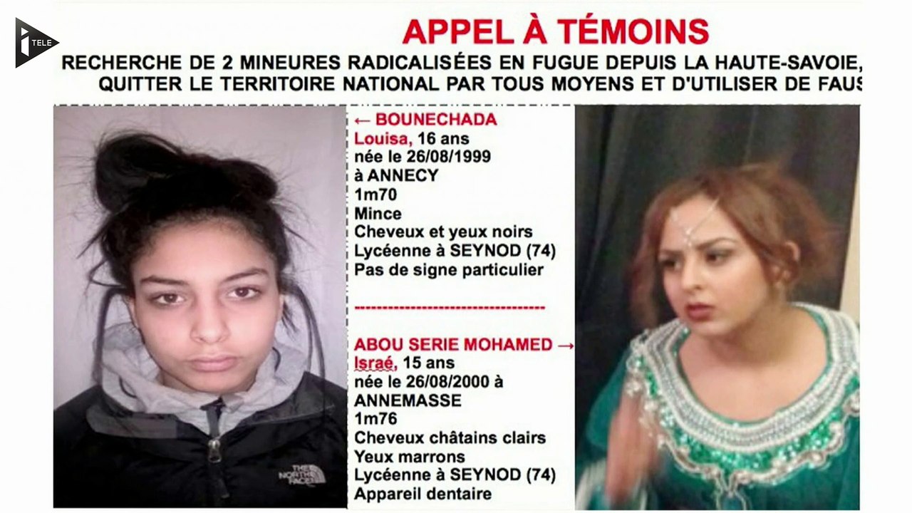 Appel à témoins: deux mineures radicalisées recherchées