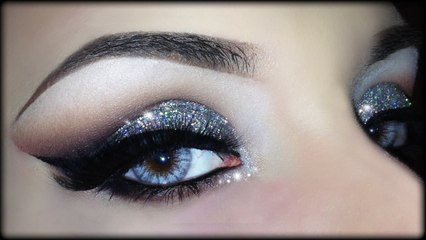 Cut Crease Silver Glitter Elegant Makeup Tutorial - Makeup eye