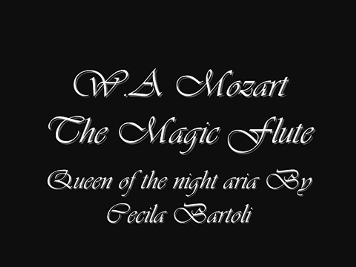 ⁣Mozart The Magic Flute Queen of the Night Aria