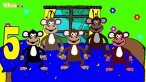 Cinque scimmiette Fünf kleine Affen Canzone per bambini Yleekids