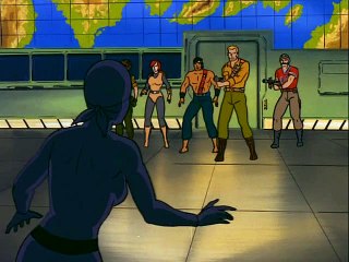 Masked female ninja trapped by G.I. Joe!