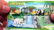 Kinder surprise egg Natoons jungle animals chocolate toy Animales de la selva Huevos Kinde