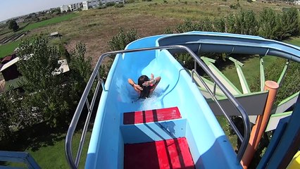 Blue Simvoli Slide at Waterland Thessaloniki
