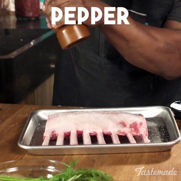 Grilled Lamb Chops with Pan-fried Butter Beans