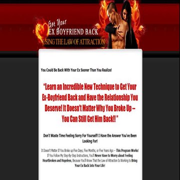 Get Your Ex Boyfriend Back Using The Law Of Attraction Review + Bonus