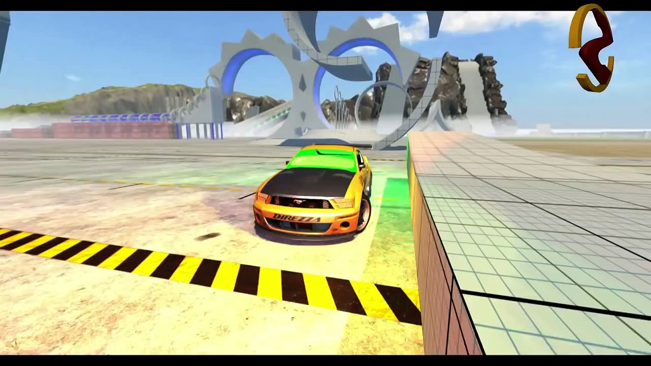BeamNG Drive Alpha Ford Mustang GT R Concept Crash Testing #4 FullHD