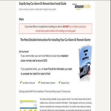 How To Install A Car Alarm, Remote Start, Or Keyless Entry System (DOWNLOAD
