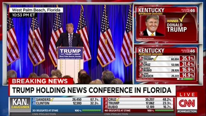 Trump calls on Rubio to drop out: "I want Ted one-on-one"