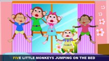 Five Little Monkeys Jumping On The Bed with Lyrics - Kids Songs Nursery Rhymes by eFlashApps