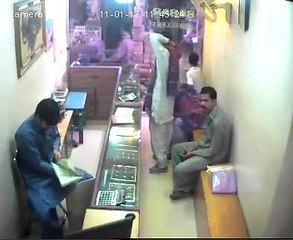 CCTV Footage Of Robbery At Gold Shop In Pakistan