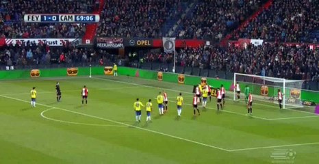 Martijn Barto Goal - Feyenoord 1 - 1 Cambuur - 06-03-2016 HD