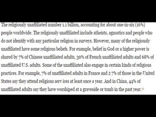 Atheism on the rise? Atheism actually in decline worldwide