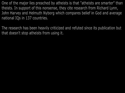 Atheists are smarter refuted