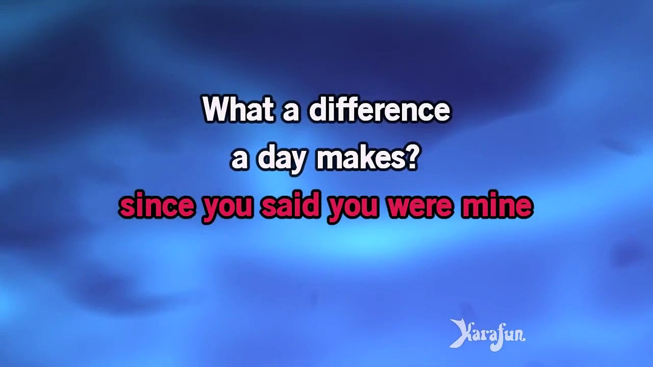 Karaoke What A Difference A Day Makes - Bobby Darin *