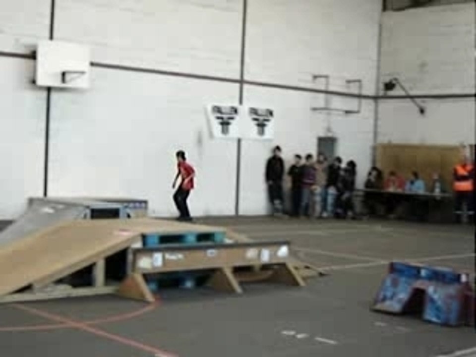 Melvin en flip transfert craquage en plein contest