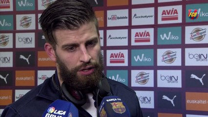 Piqué y Munir valoran la victoria contra el Eibar