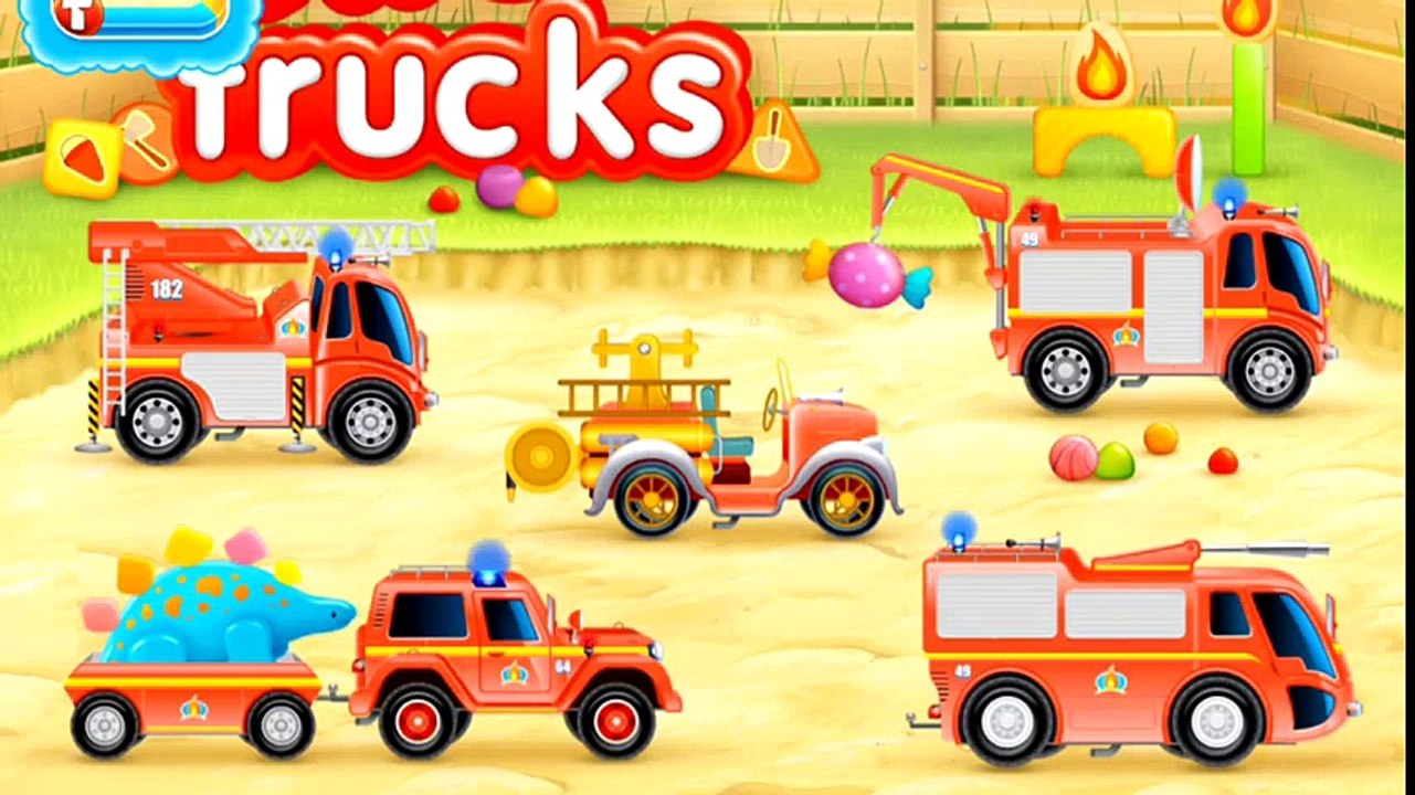 Mа Petite Voiture de Pompier et un dinosaure: dessin animé pour les enfants  Dessins Animés Pour Enfants