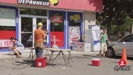 Saw Blade Flies Into Car