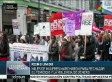 Marchan en Londres para rechazar feminicidios y violencia de género