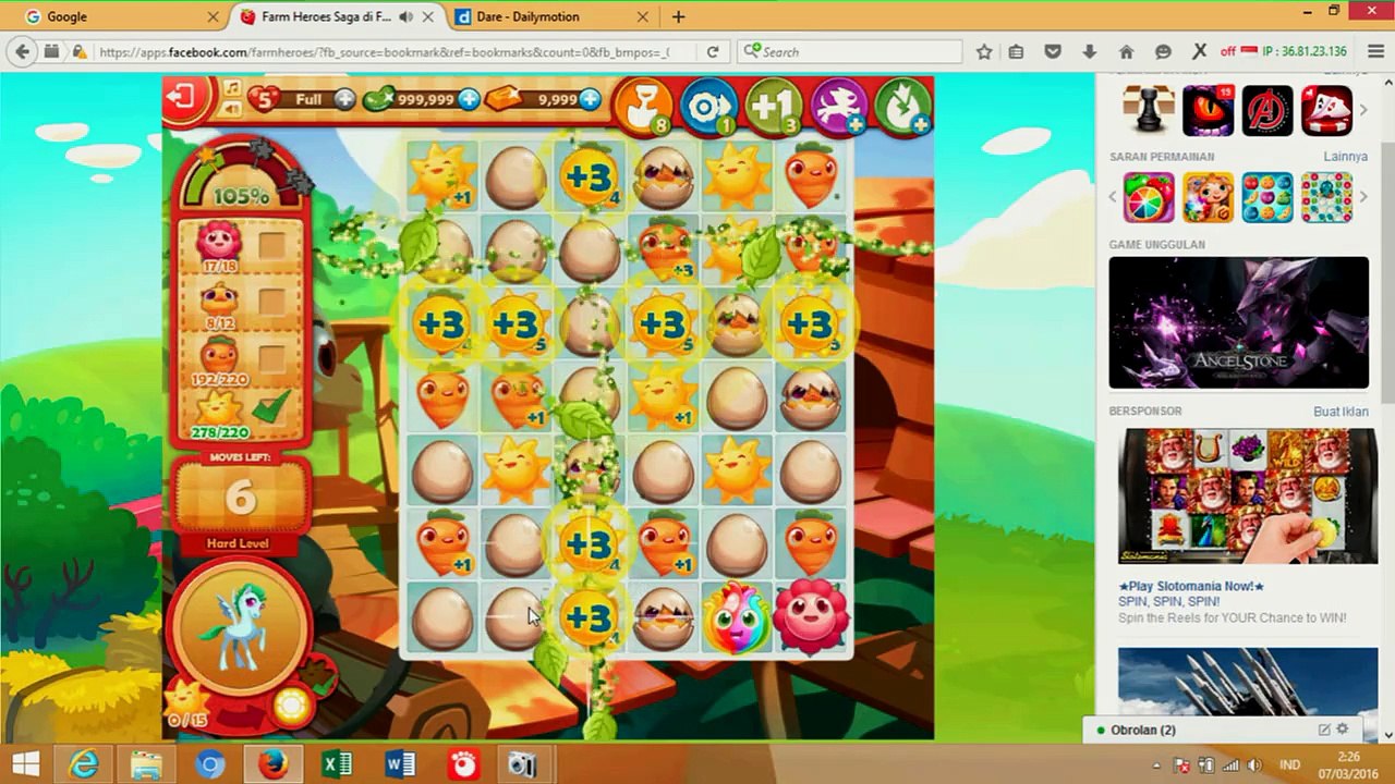 Farm Heroes Saga Level 843