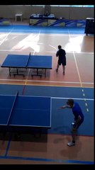 Настольный теннис. Ошибка при подаче. Пять проигранных очков